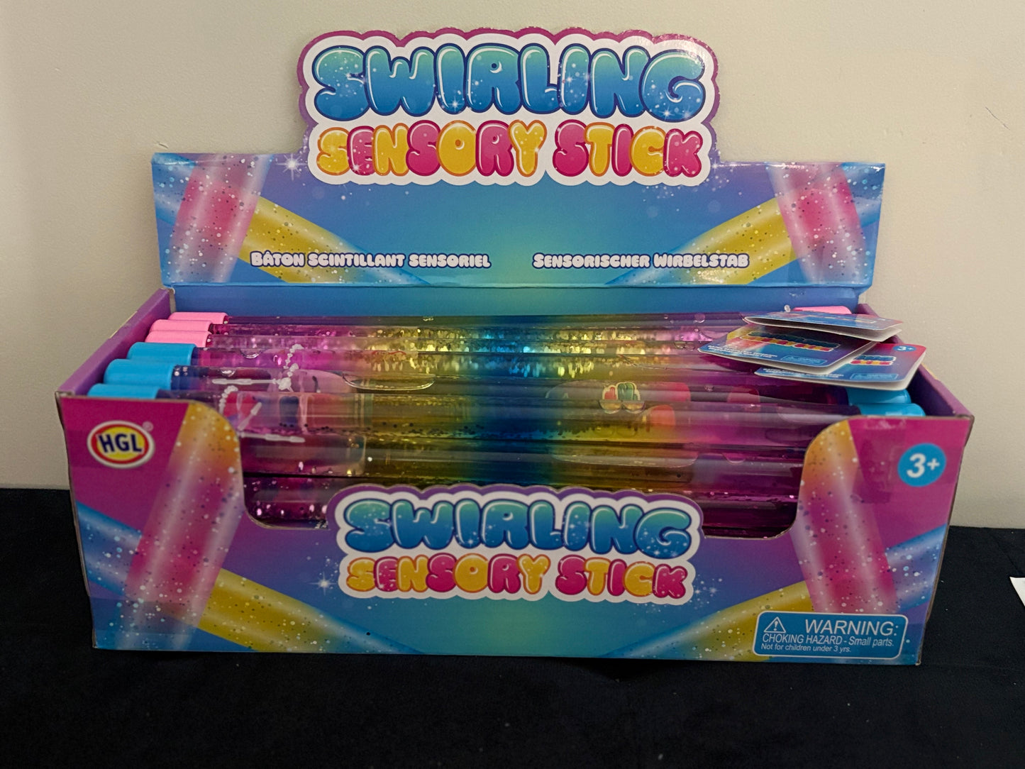 Swirling sensory sticks