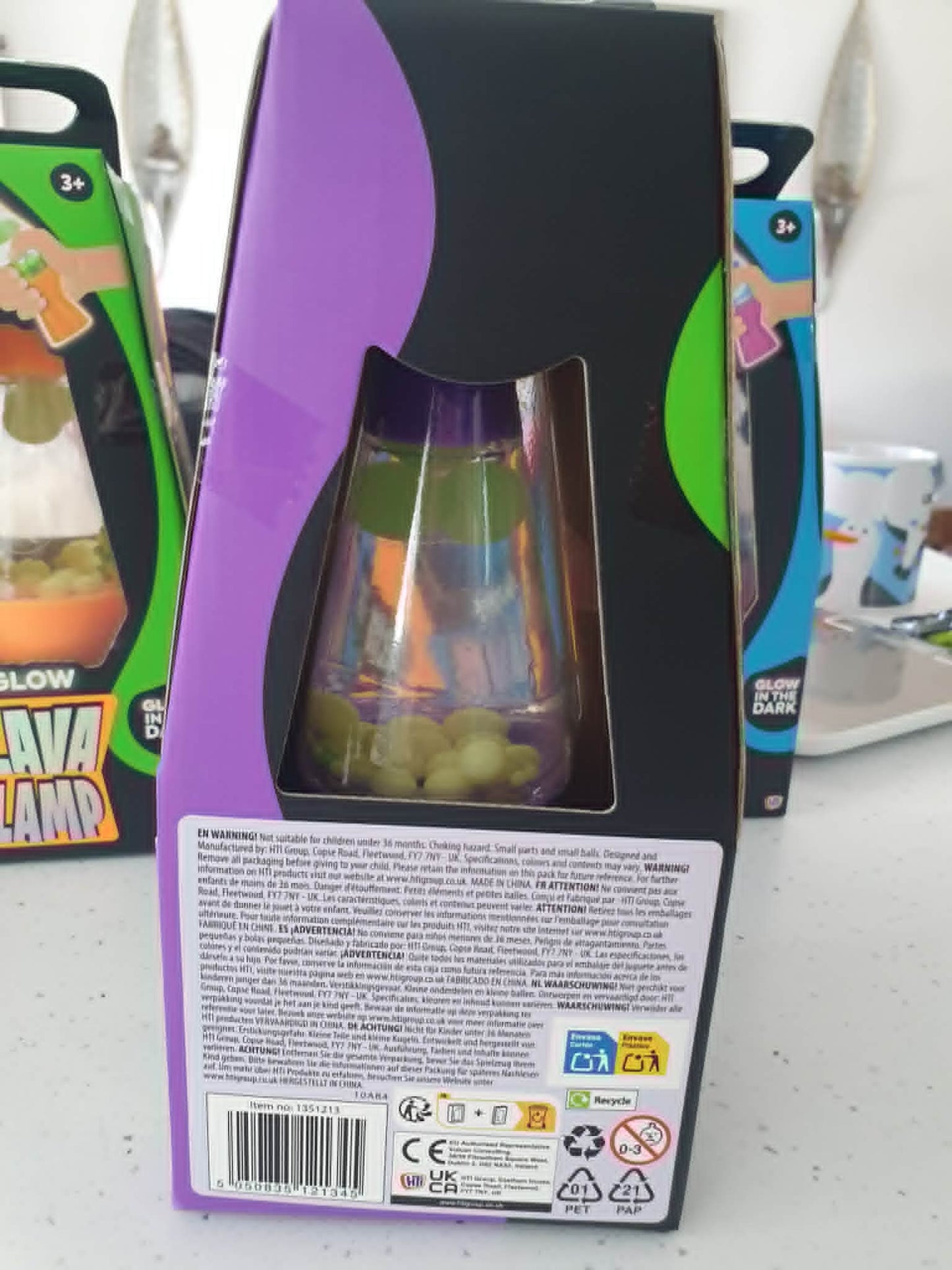 Glow in the dark large squishy lava lamp