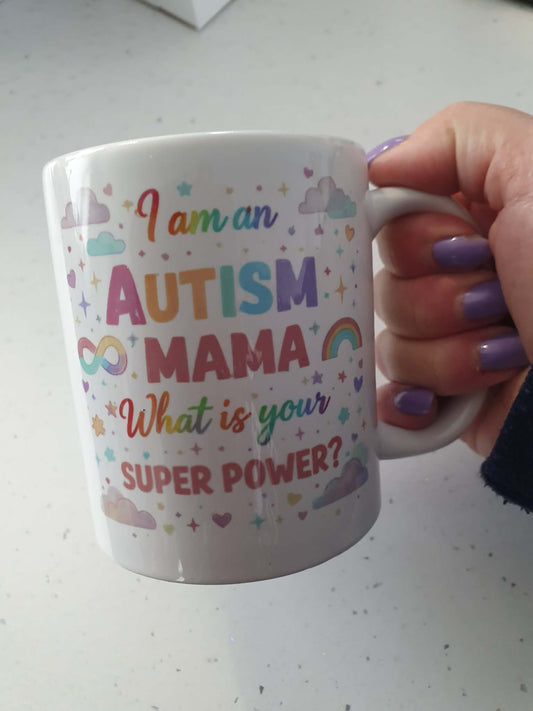 I am an Autism Mama 11oz ceramic mug