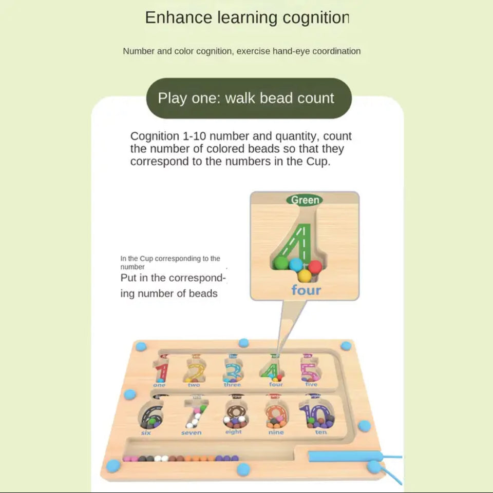 Wooden magnetic sorting game