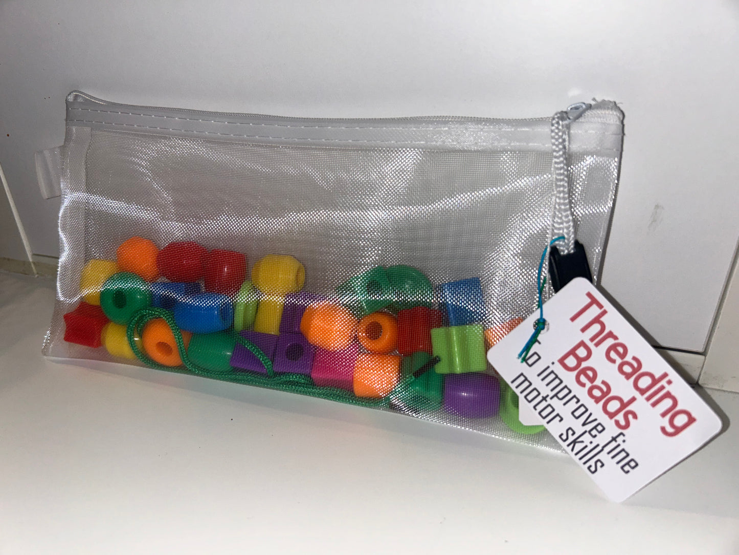 Threading beads bag