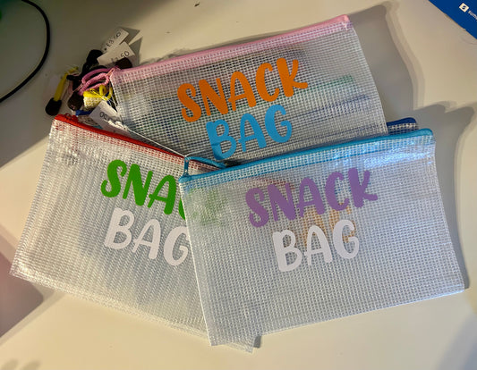 Snack bags, reusable
