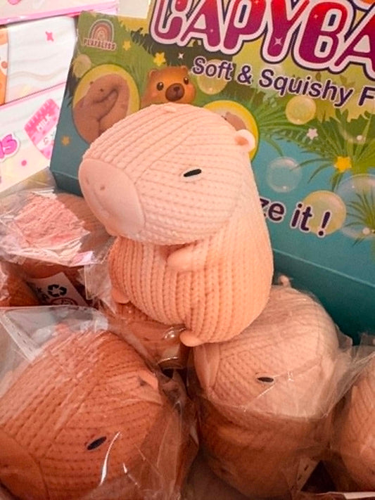 Maltese squishy capybara toy