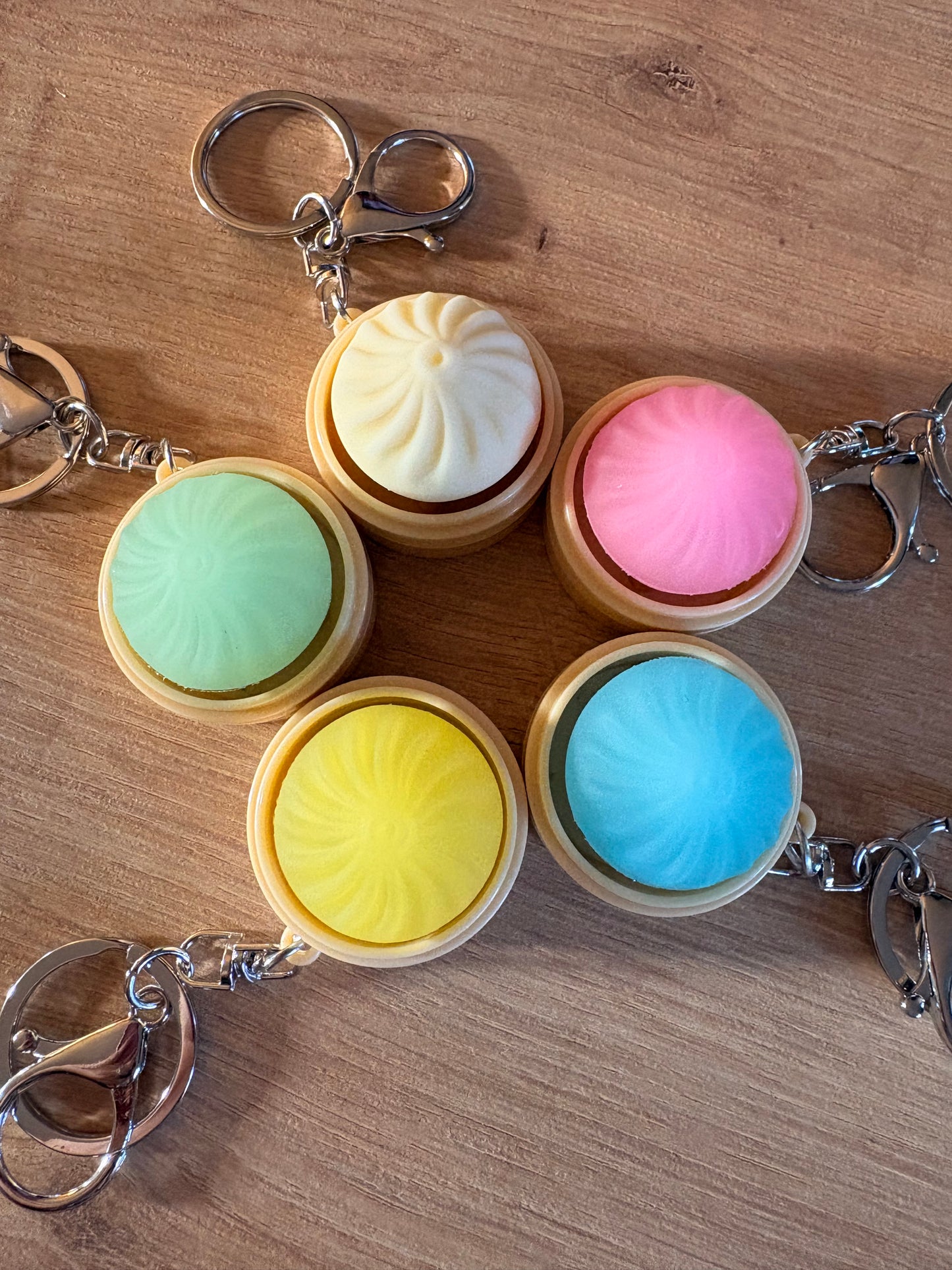 Light up dumpling clicker keyring
