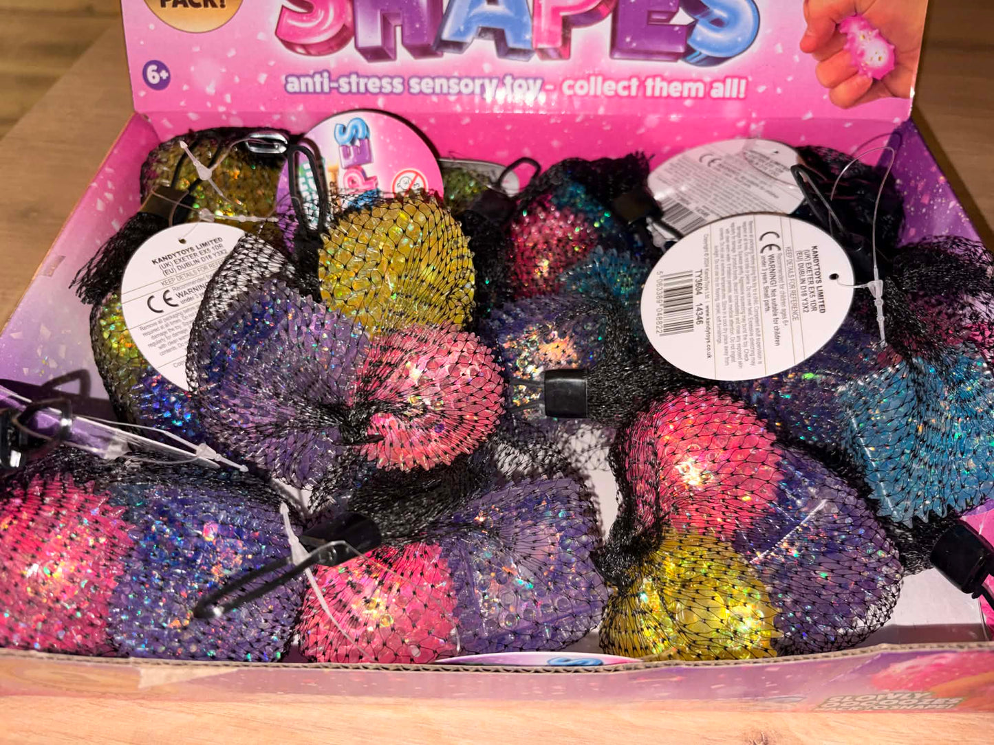 Textured squishy glitter sugar shapes