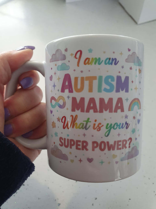 I am an Autism Mama 11oz ceramic mug