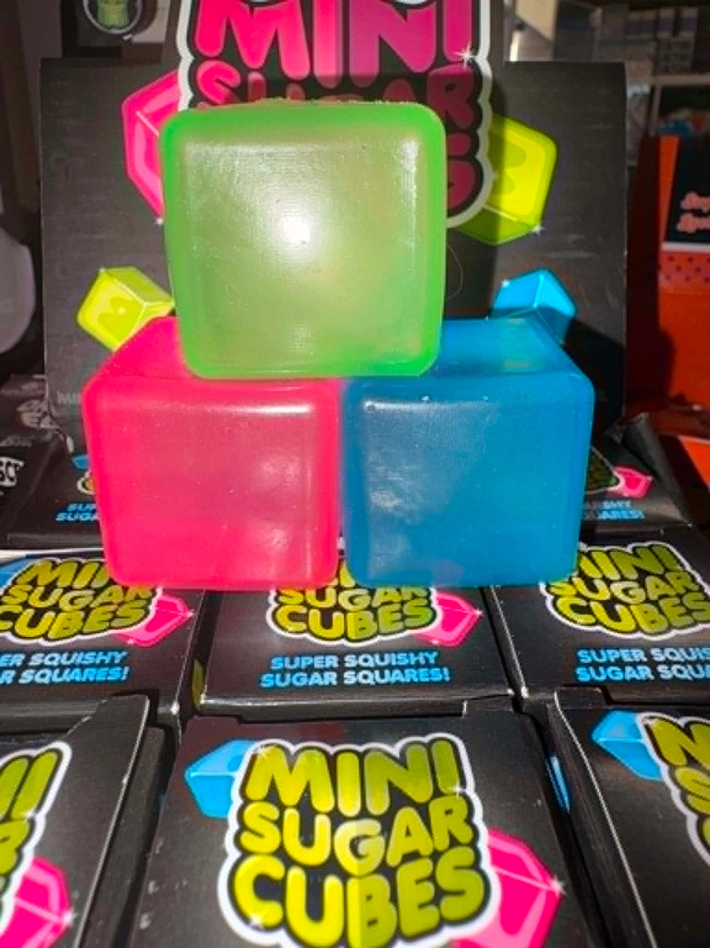 Scrunchems pack of 3 Mini Sugar Cubes, sensory toy for kids