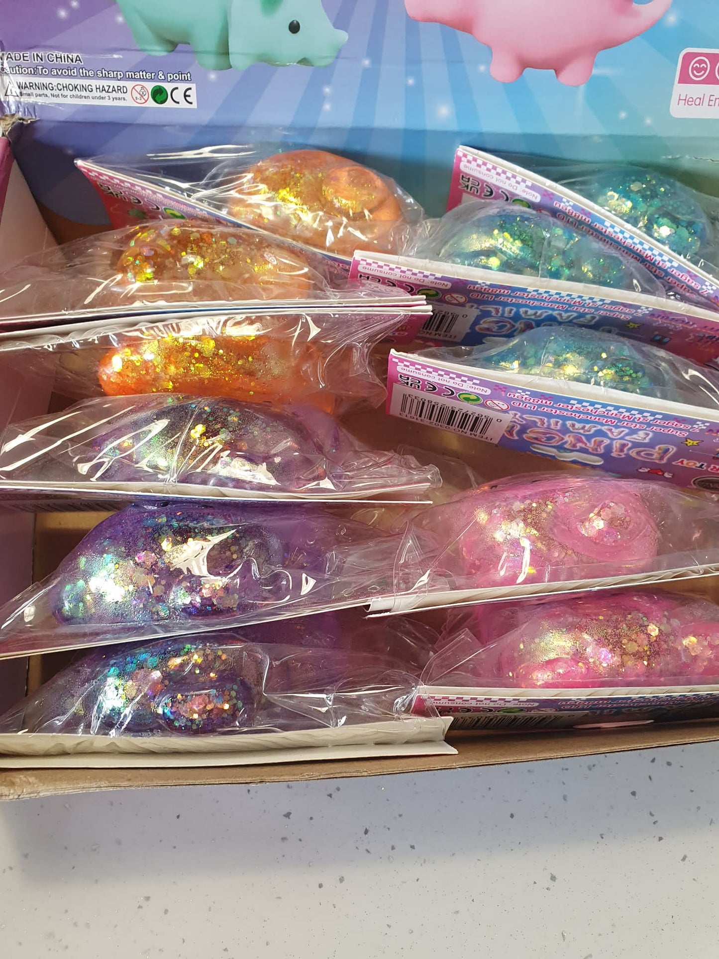 squishy stretchy glitter bear
