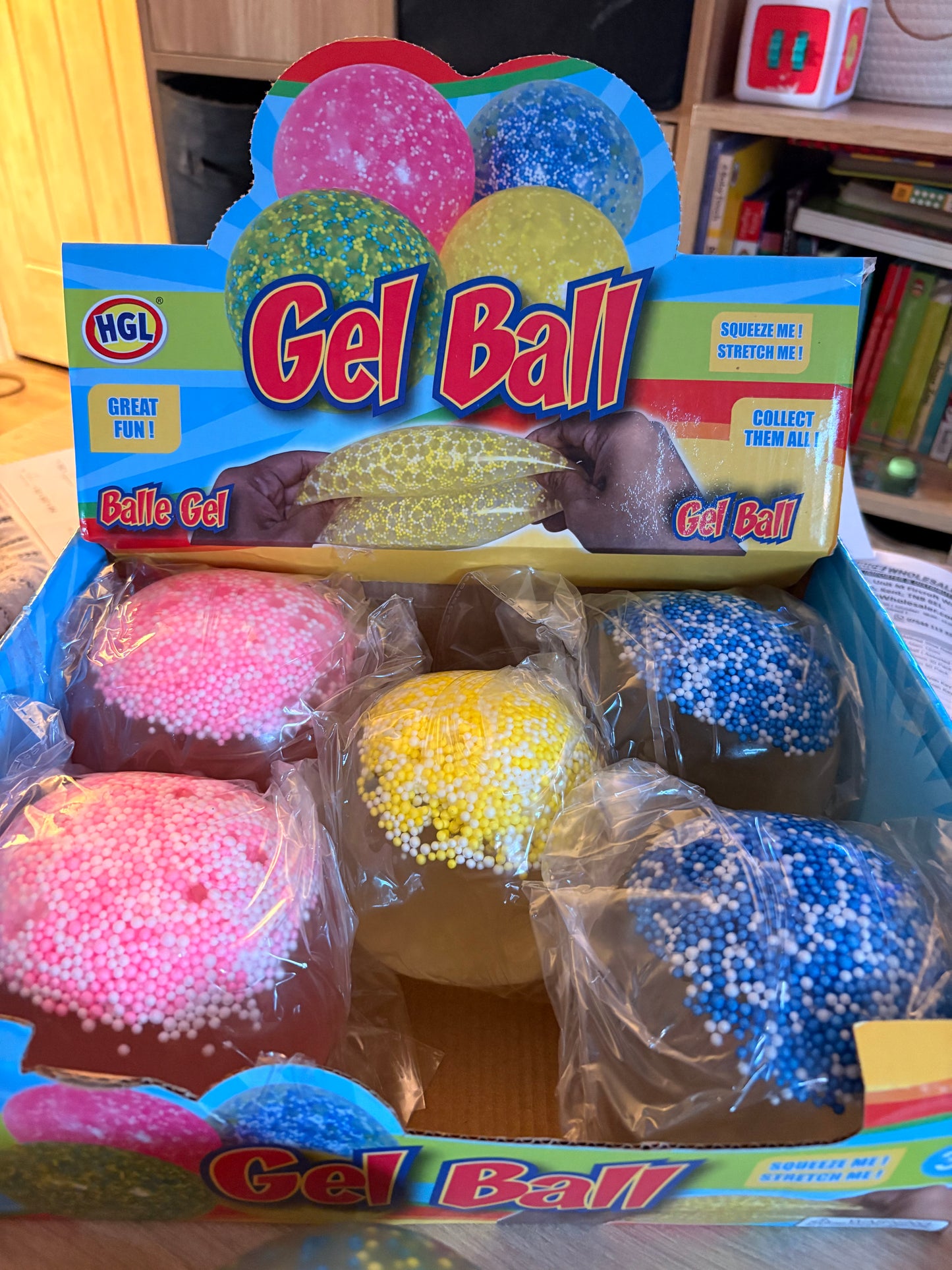 Giant gel squishy ball, full of beads, a great sensory experience