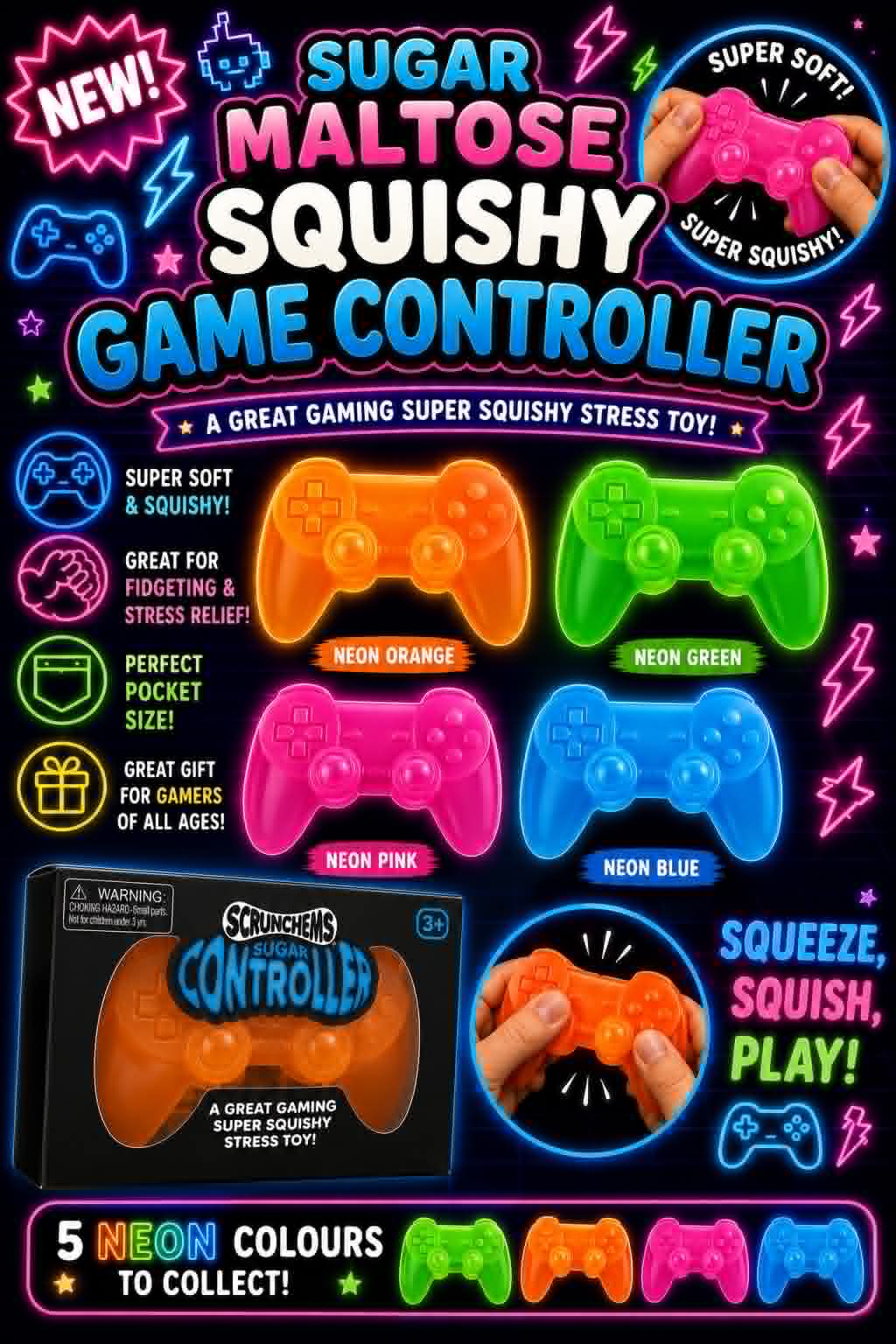 Game Controller sugar maltose gel squishy toy