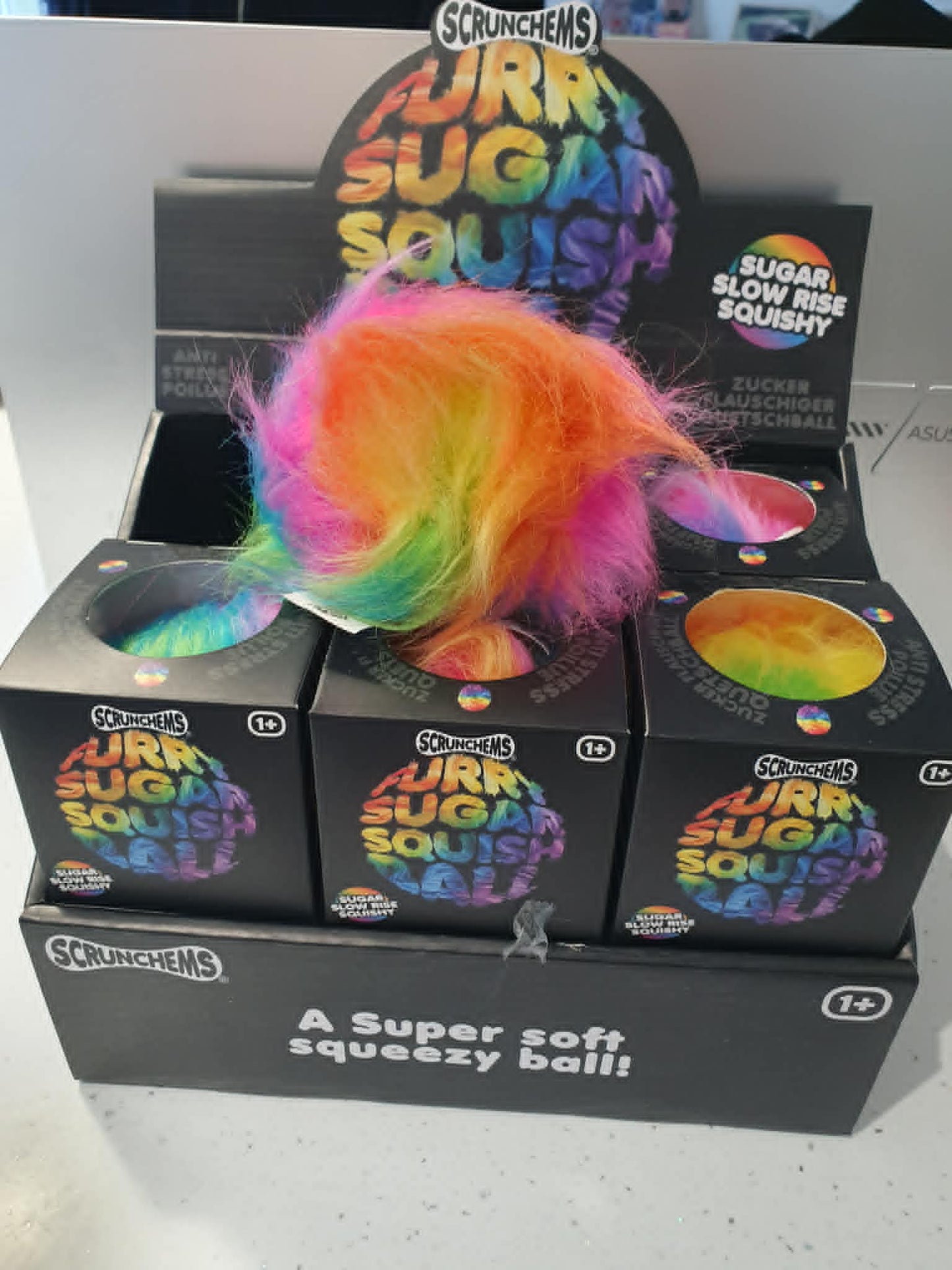 Scrunchems fury rainbow sugar maltose squish ball