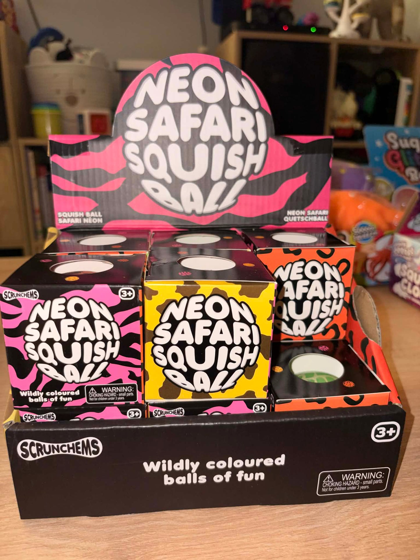 Neon safari squish ball