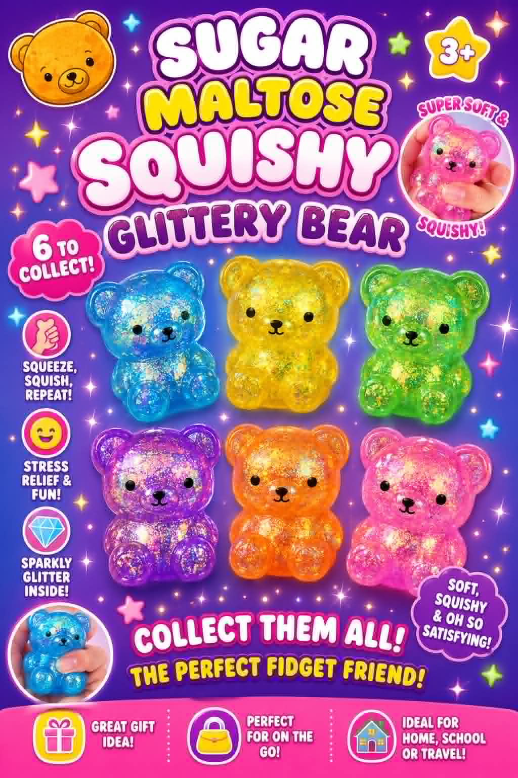 Bear sugar maltose squishy