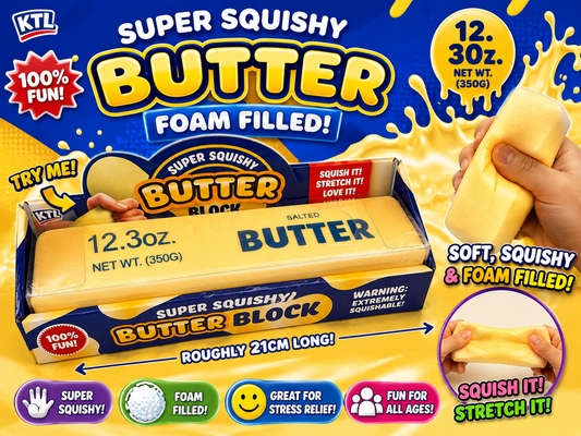 Viral foam/dough filled large squishy butter