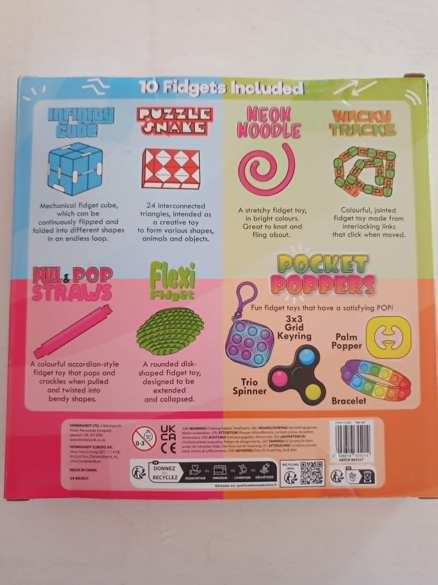 Henbrandt, Fidget Box,  a 10 fidget box of fun toys for kids