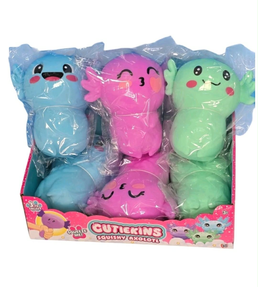 Jumbo squishy axolotl foam/dough filled