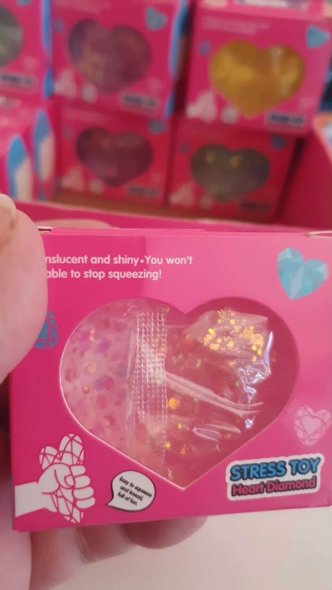 Diamond sugar maltose heart shaped squishy toy
