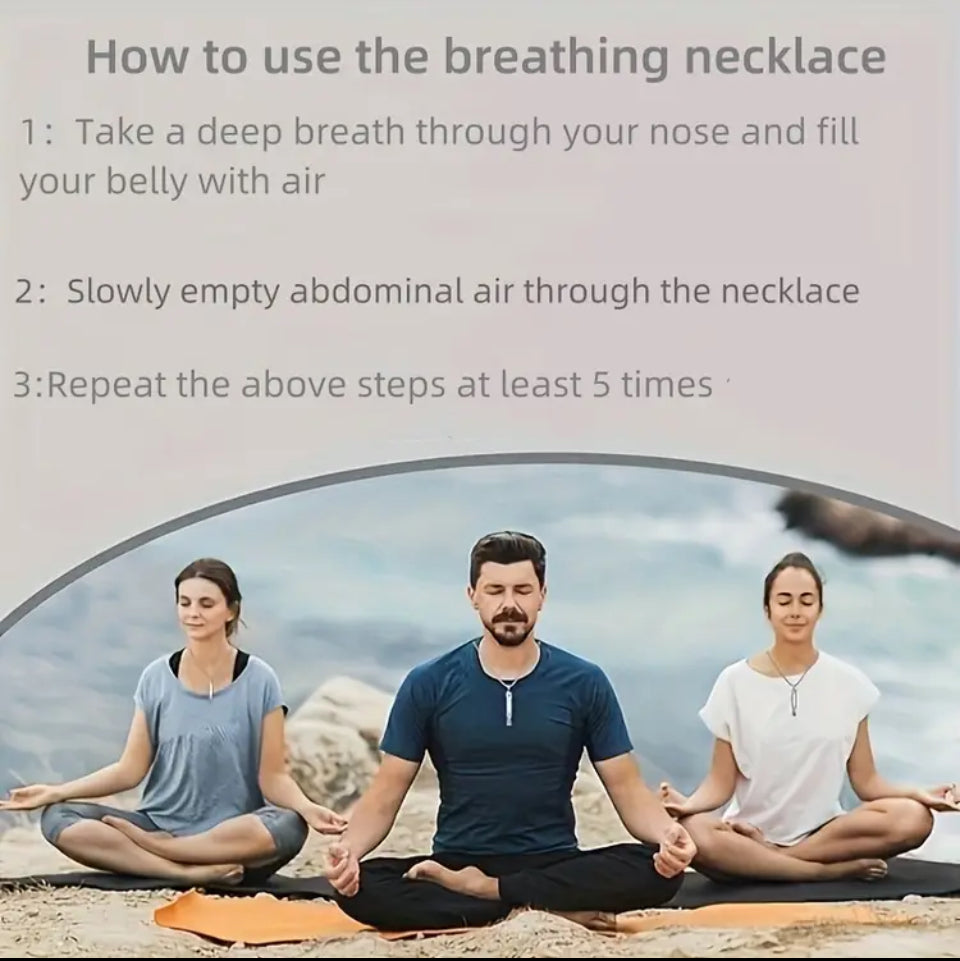 Silver breathing necklace