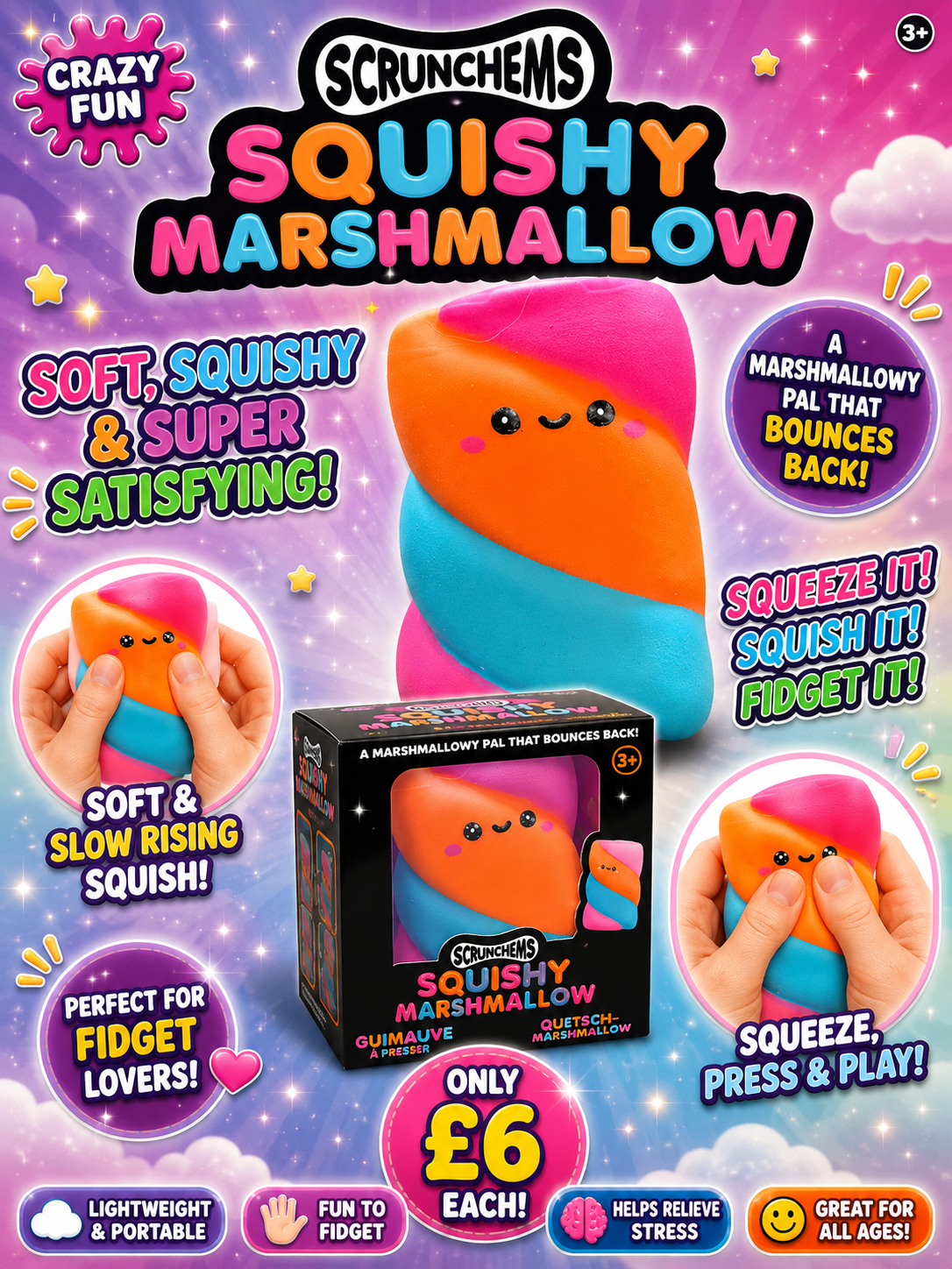 Scrunchems squishy marshmallow
