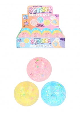 Confetti squeeze balls gel filled