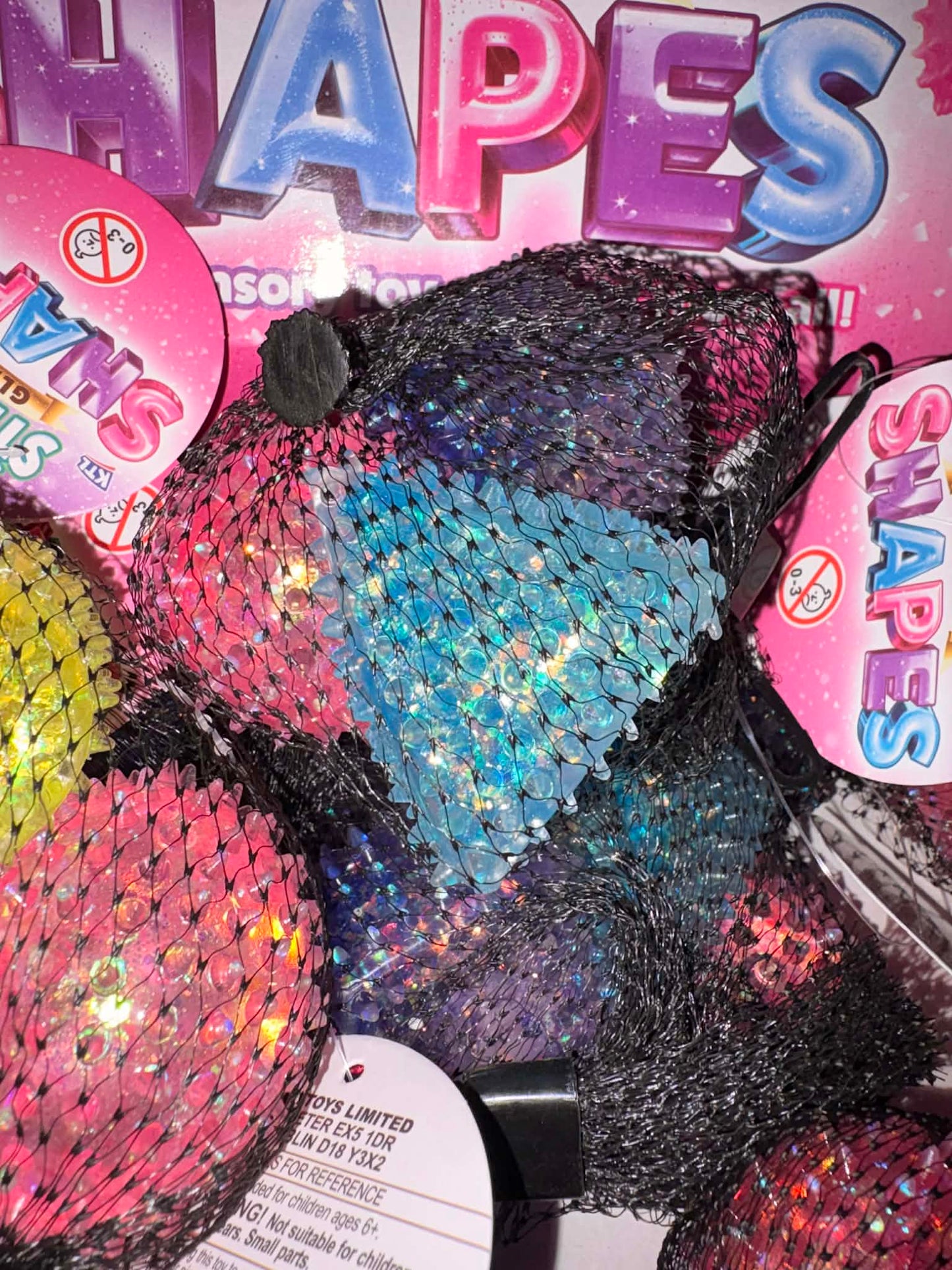 Textured squishy glitter sugar shapes