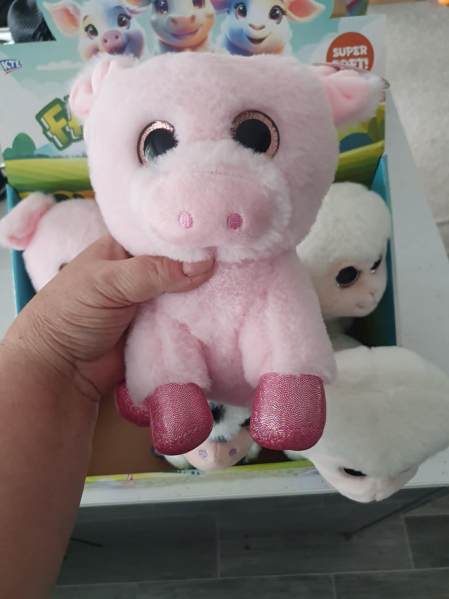 Farm animal plushies