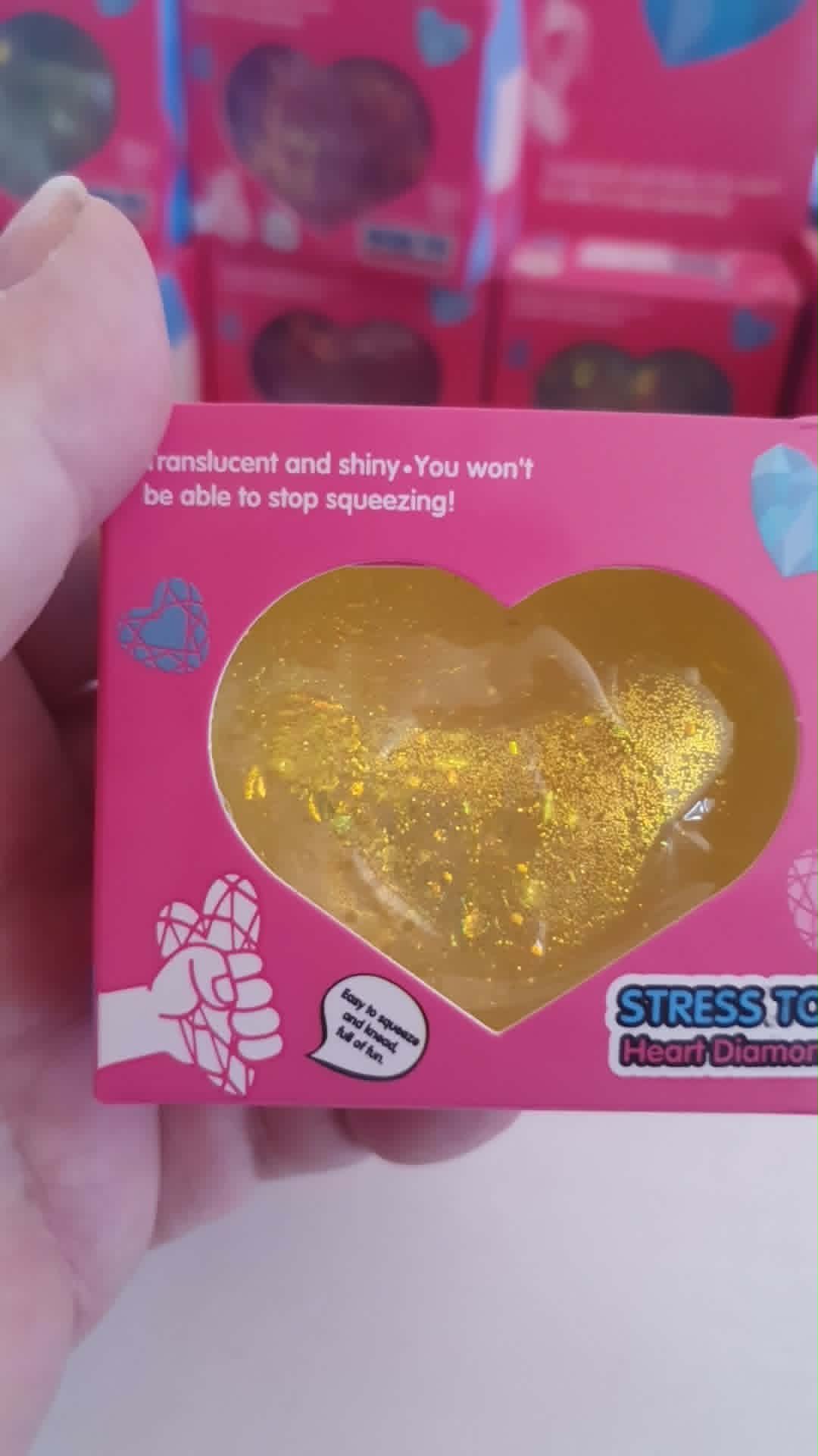 Diamond sugar maltose heart shaped squishy toy