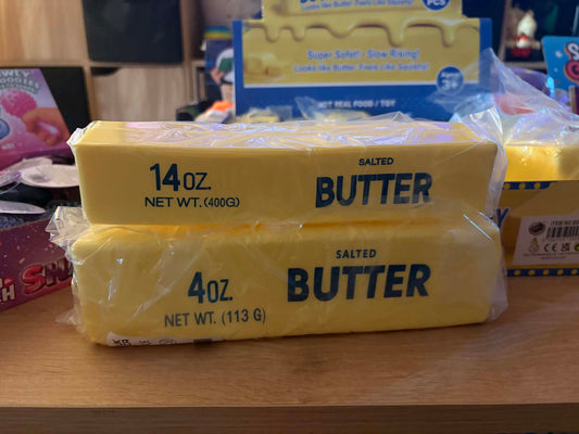 Butter squishy, slow release blocks of but in 2 sizes