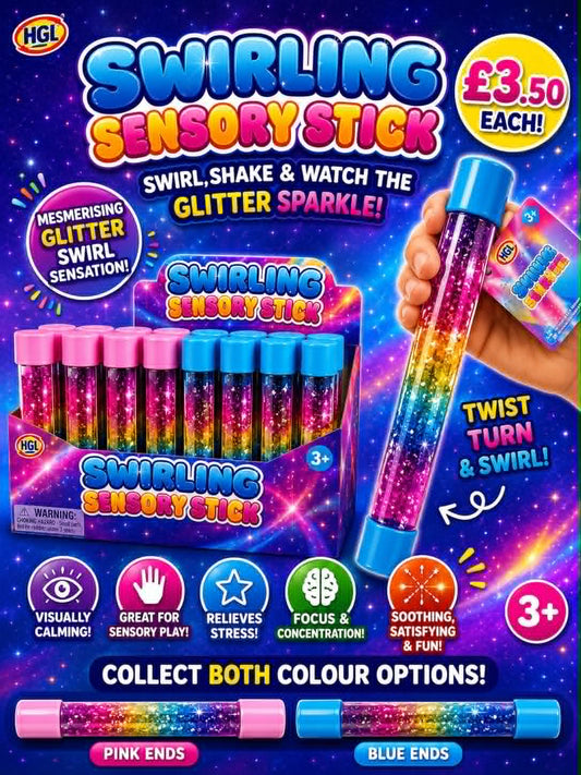 Swirling sensory sticks