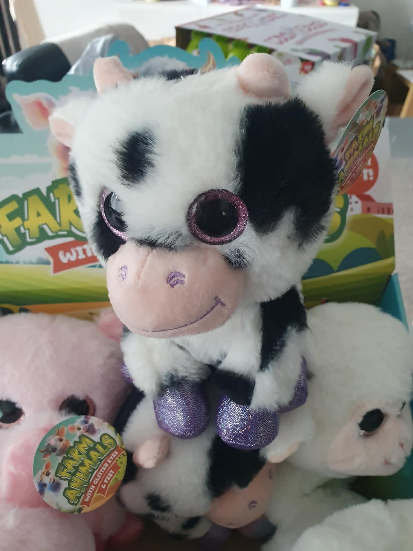 Farm animal plushies