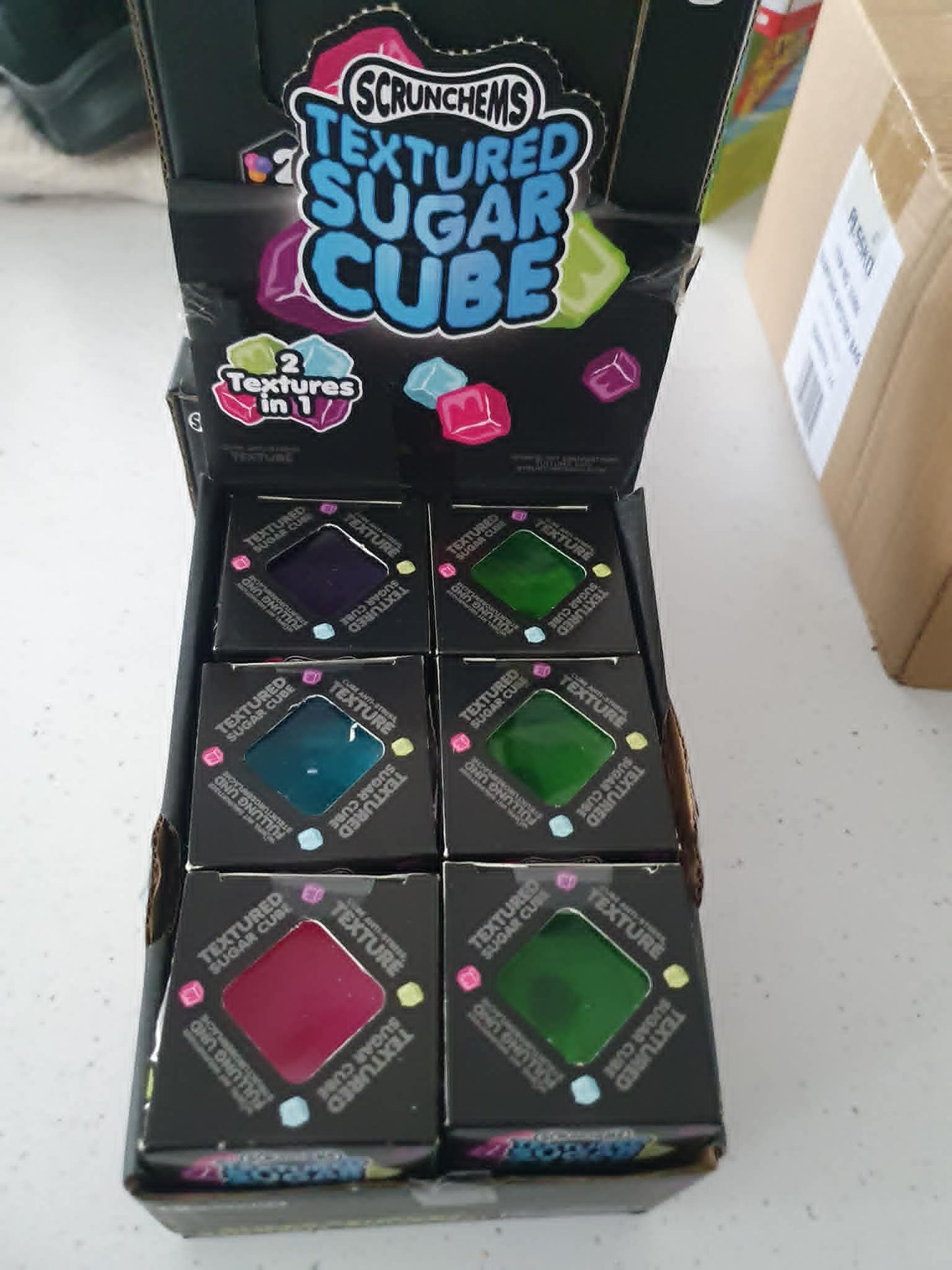 Textured sugar cube