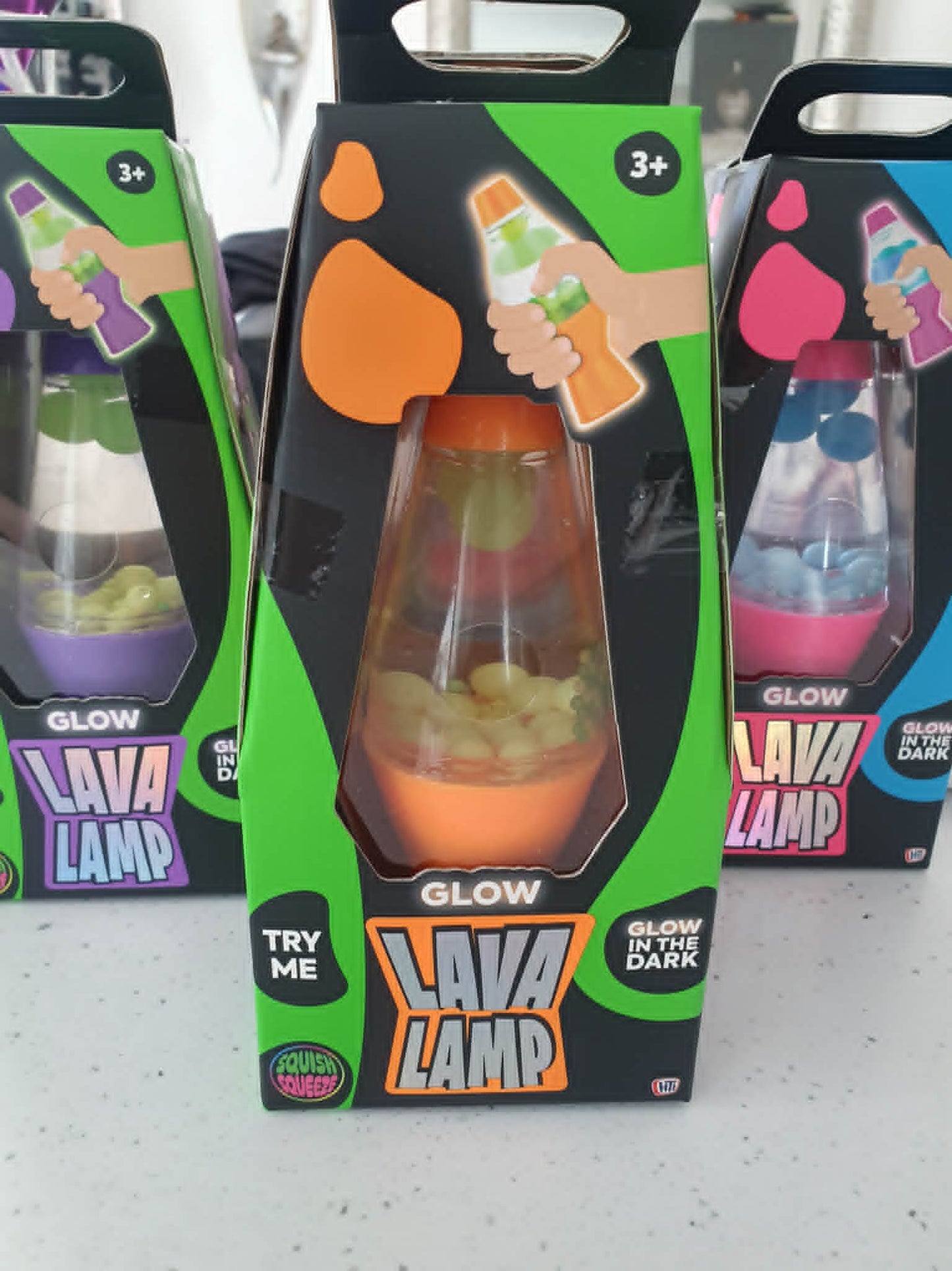 Glow in the dark large squishy lava lamp