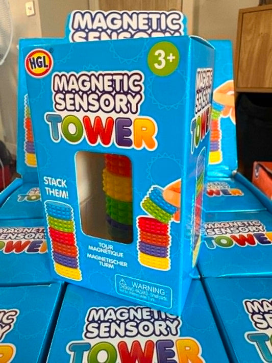 Magnetic sensory tower, stress anxiety toy