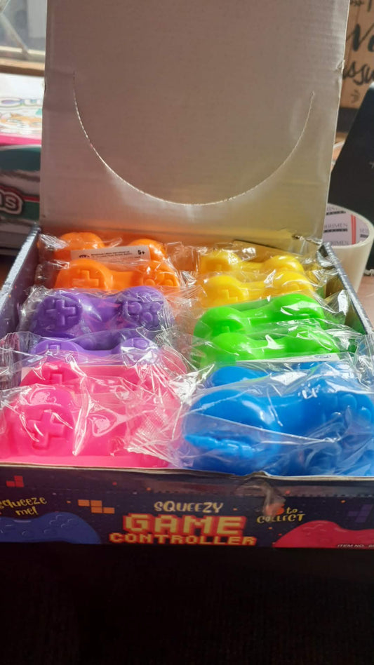 Mini neon foam filled game controller squishy