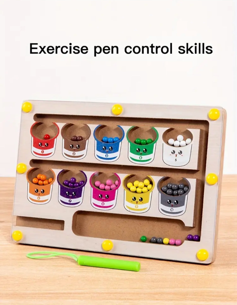 Wooden magnetic sorting game