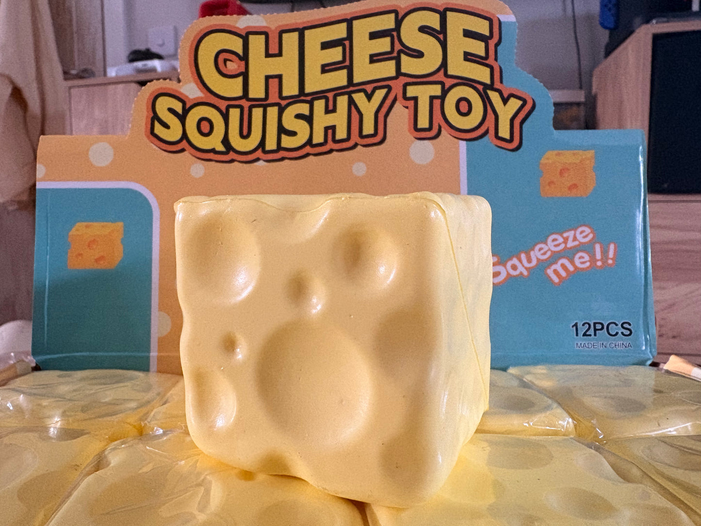 Slow rise foam square cheese squishy 7cm