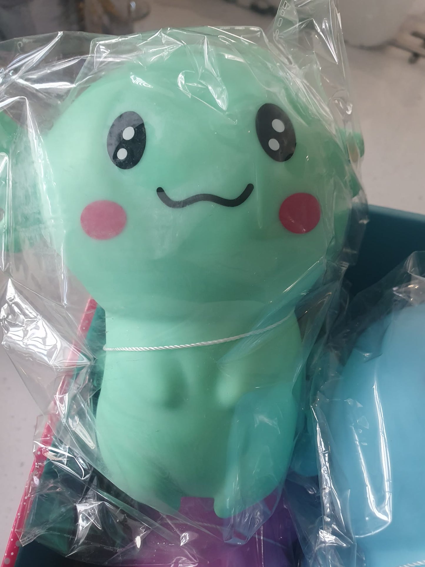 Jumbo squishy axolotl foam/dough filled