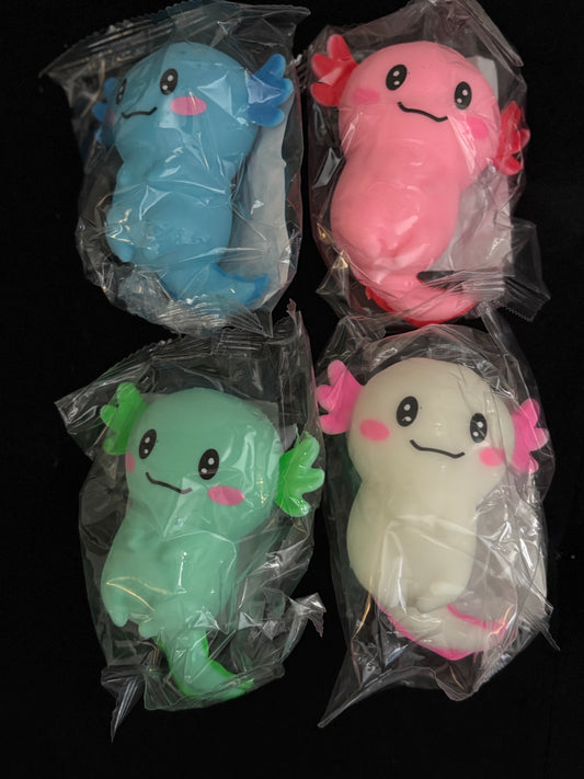 Squishy and stretchy Axolotl sensory toy