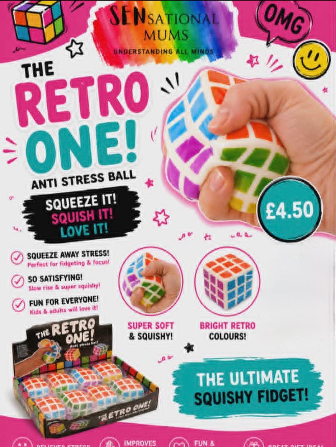 Retro squishy cube