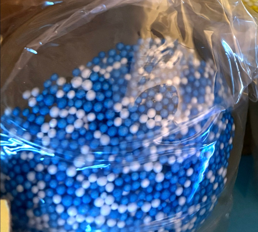 Giant gel squishy ball, full of beads, a great sensory experience
