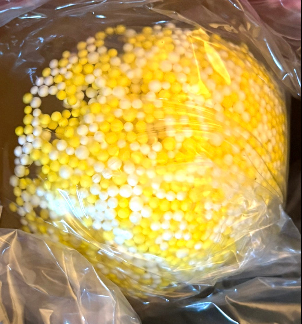 Giant gel squishy ball, full of beads, a great sensory experience
