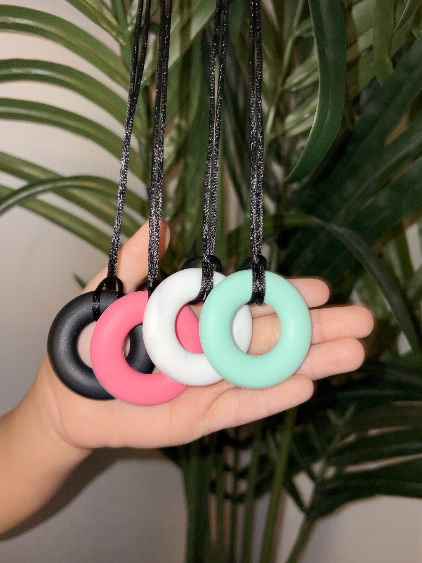 Ring chewy necklaces, for anxiety, stress, autism, adhd