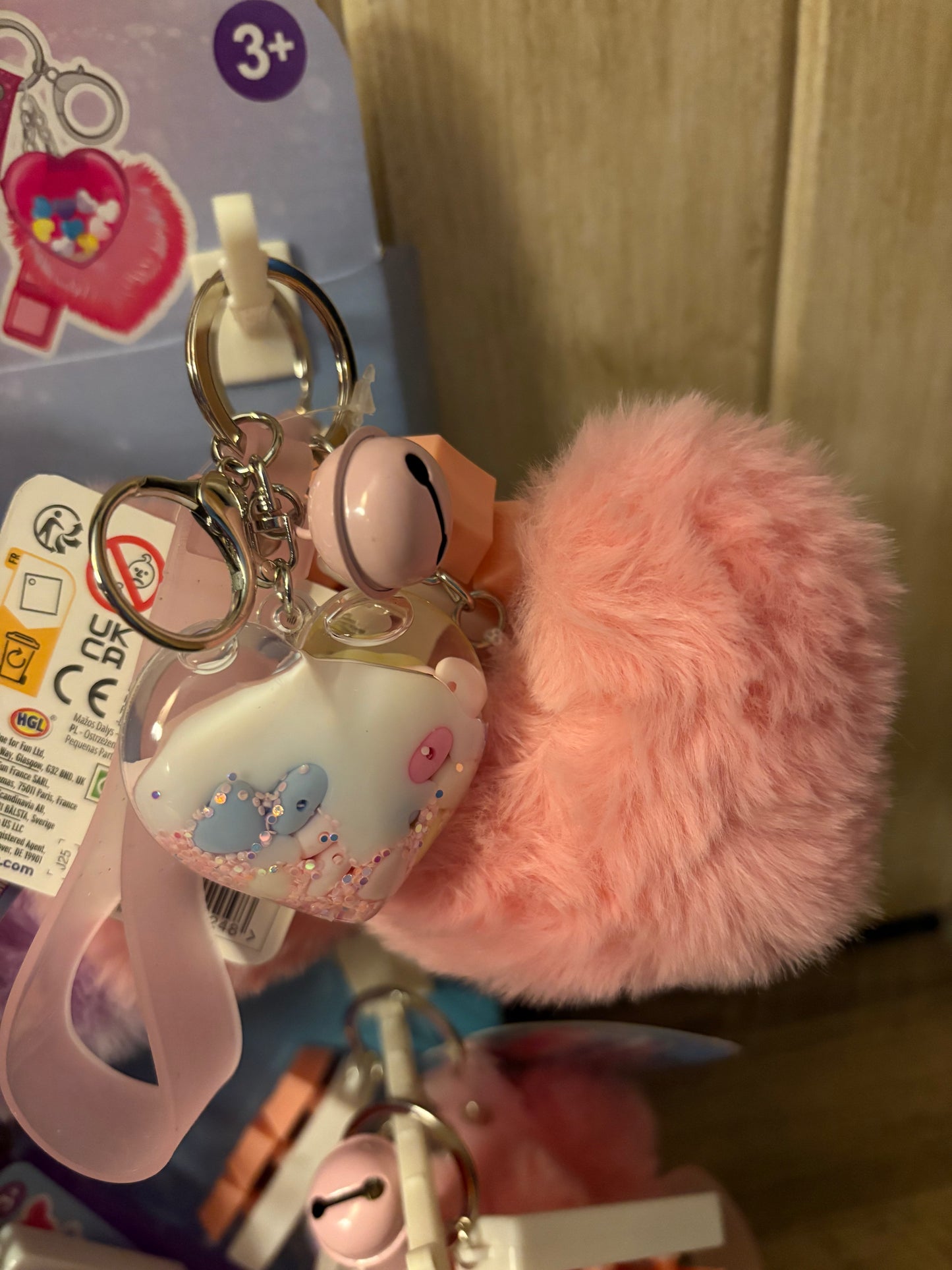 Fluffy fidget keyrings
