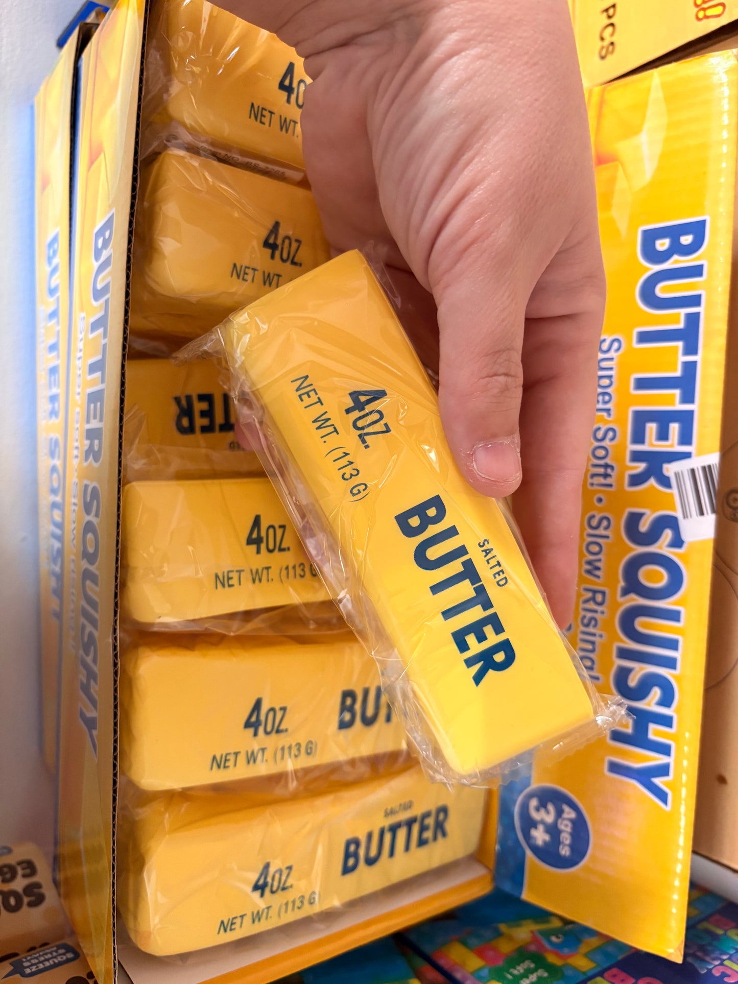Butter squishy, slow release blocks of but in 2 sizes