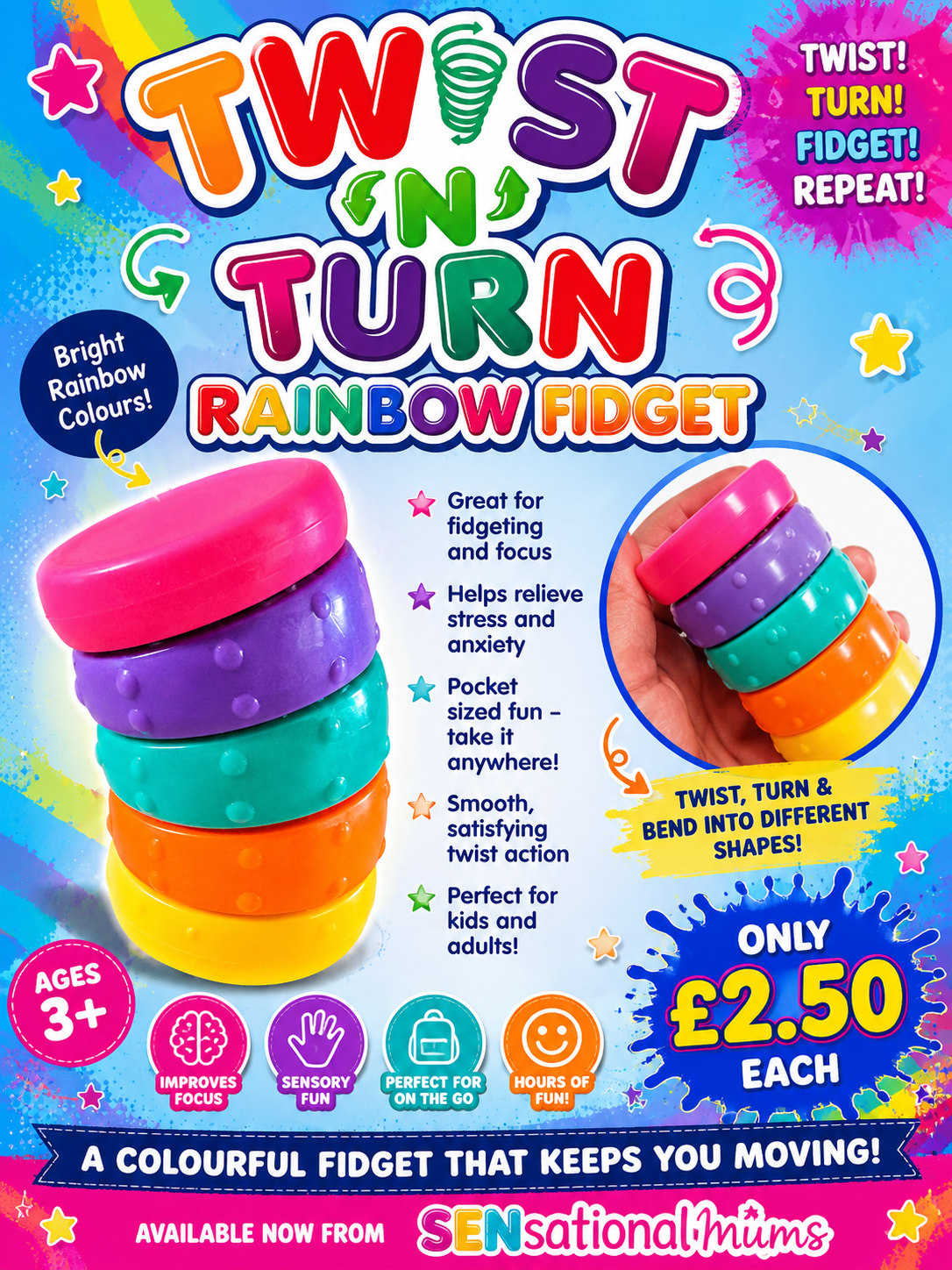 Twist N turn fidget toy