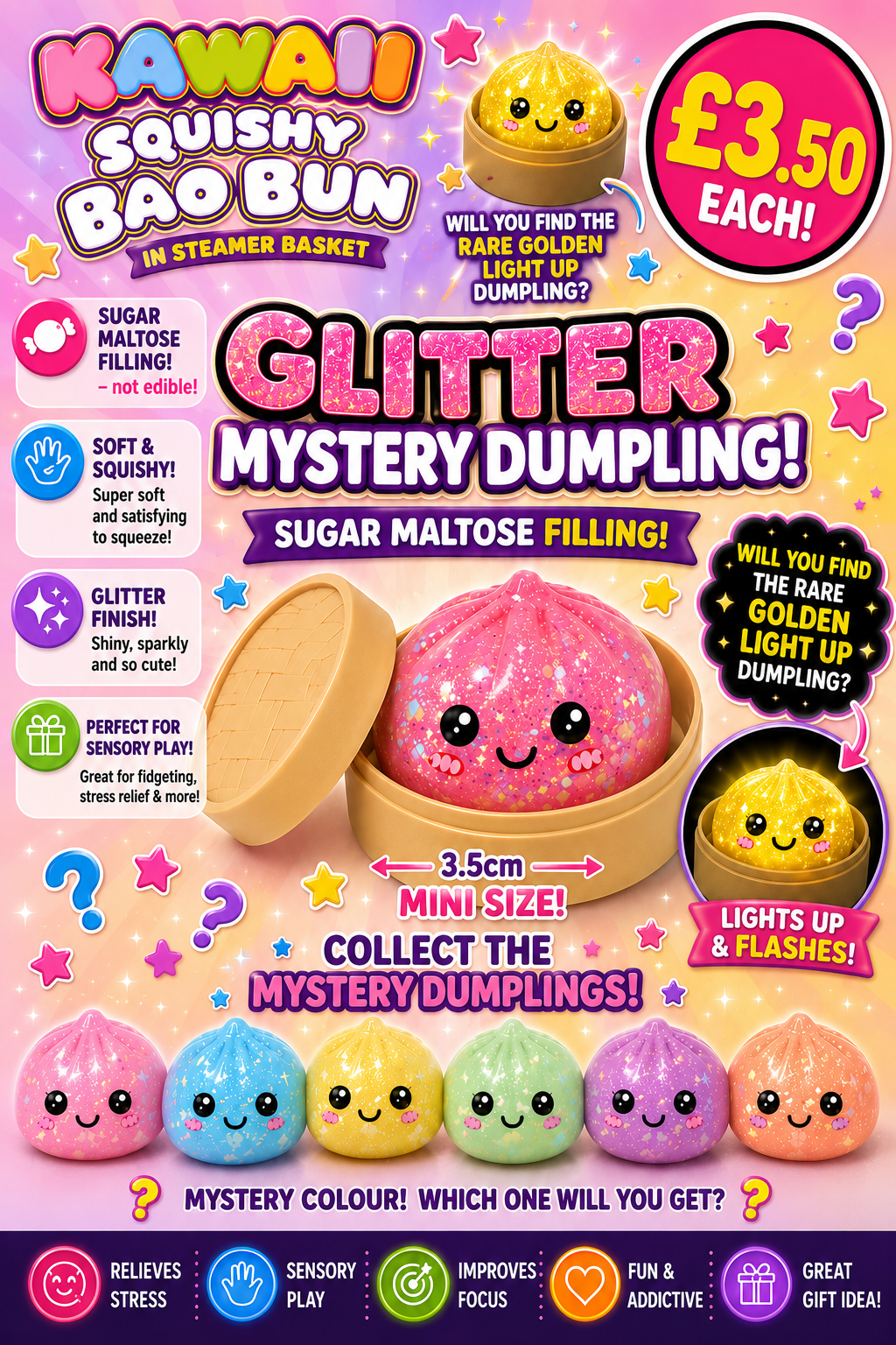 Mini sugar maltose glitter Dumpling