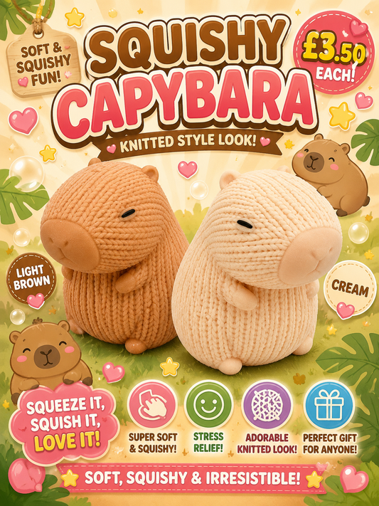 Maltese squishy capybara toy