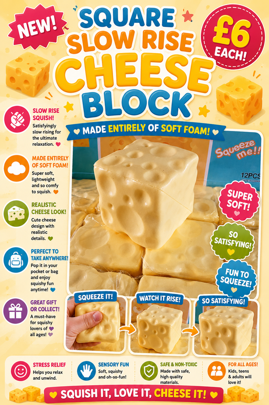 Slow rise foam square cheese squishy 7cm