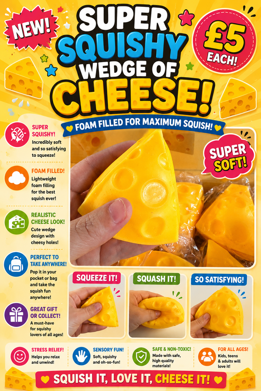 Small squishy foam filled cheese triangle