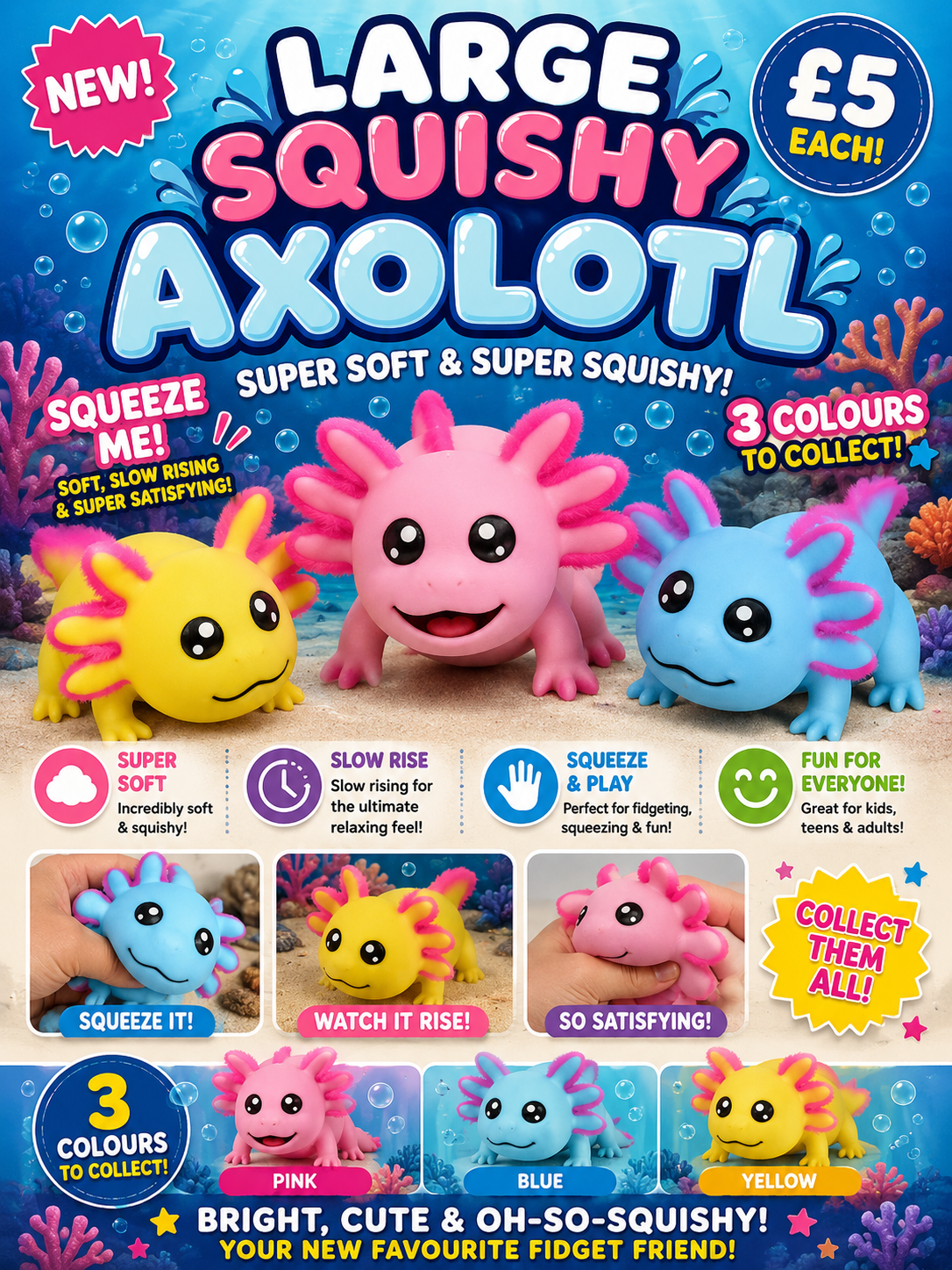 Large squishy axolotl